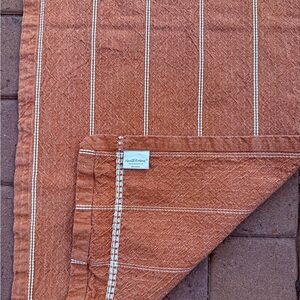 Hearth & Hand With Magnolia Oversized Table Runner 20x90 Orange ticking Stripe